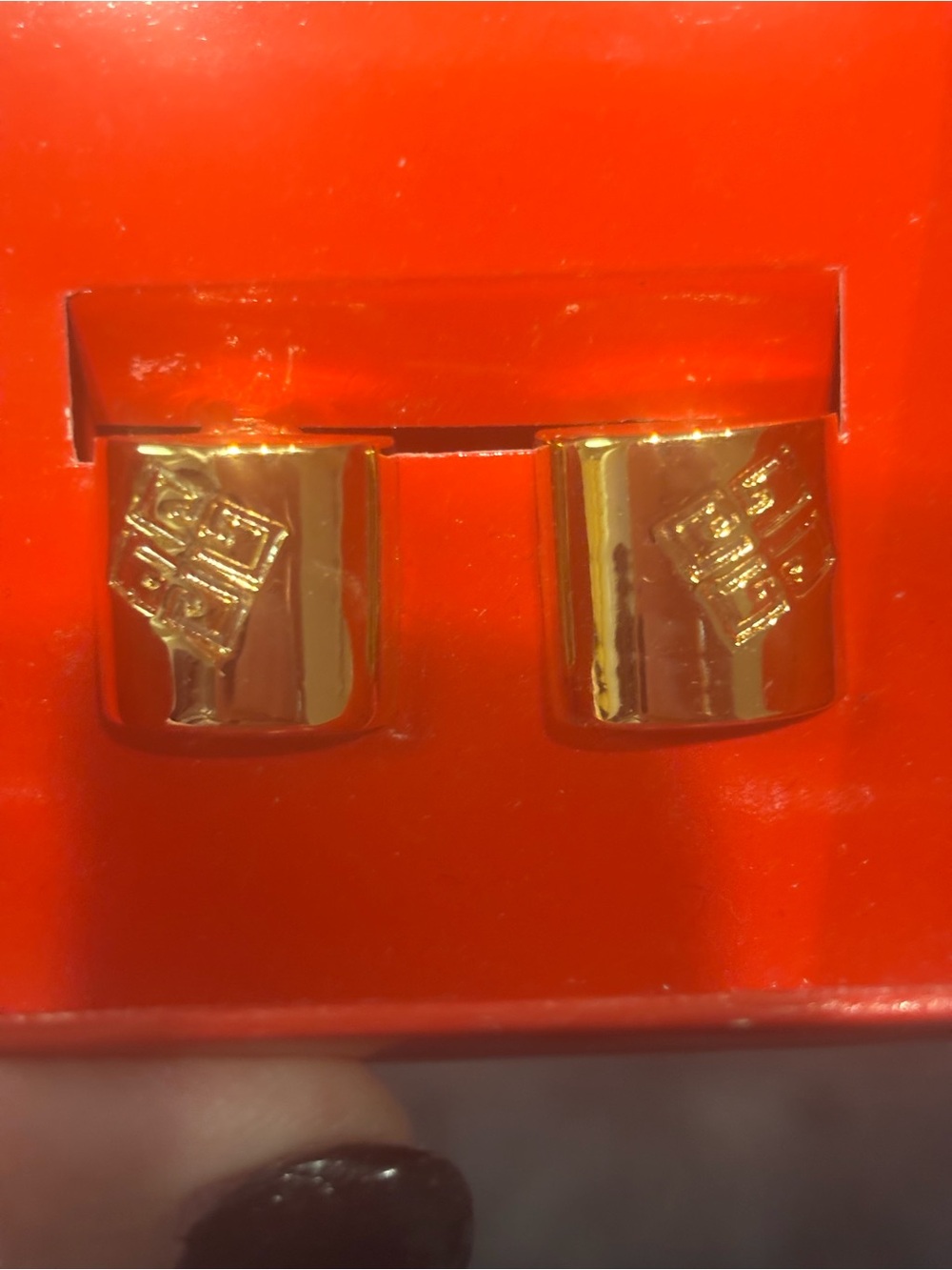 Givenchy Gold-Tone women’s clip on earrings with Geometric Givenchy Emblem
